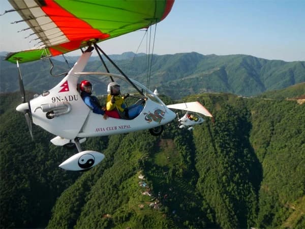 Ultralight flight in Pokhara